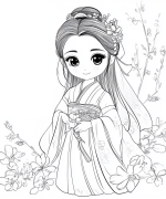 공주색칠공부도안