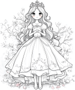 공주색칠공부도안