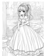 공주색칠공부도안