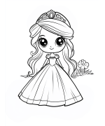 공주색칠공부도안