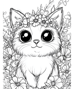고양이 색칠하기 도안