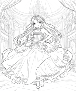 공주 색칠공부 도안