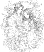 왕자와공주 색칠공부 도안