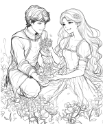 왕자와공주 색칠공부 도안