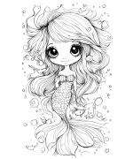 인어공주색칠공부도안